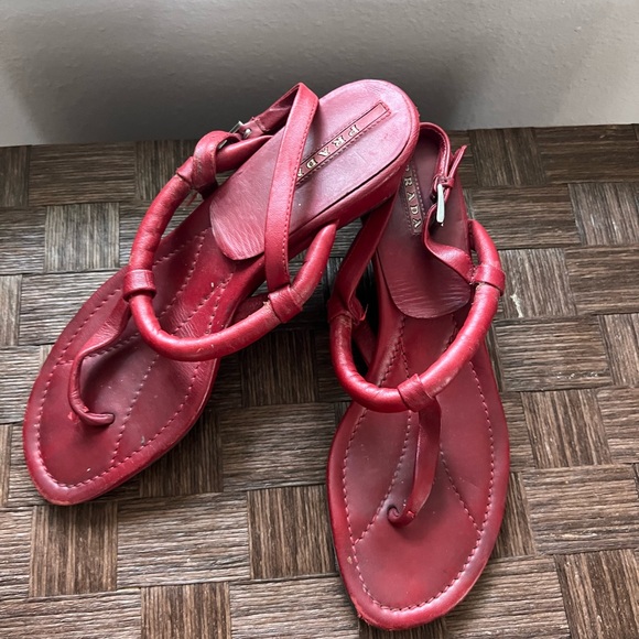Prada sandals red - Picture 2 of 5